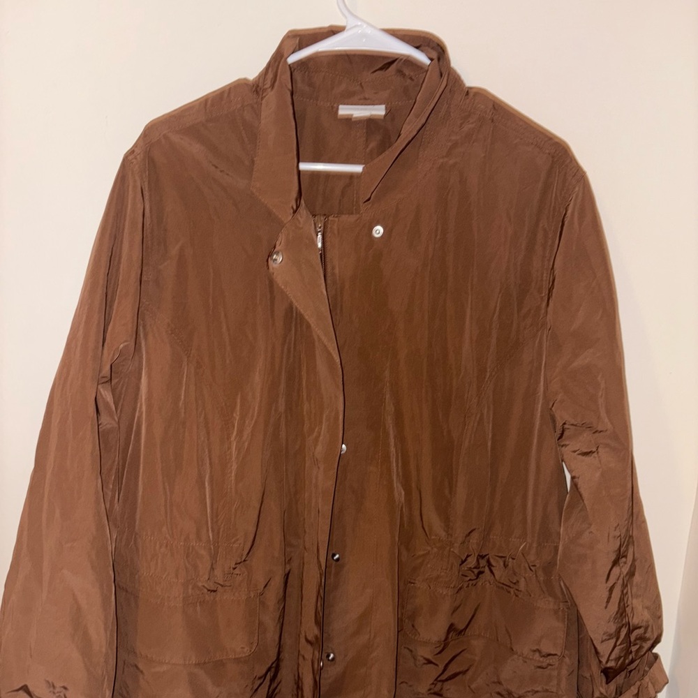 J Jill brown water resistant utility jacket